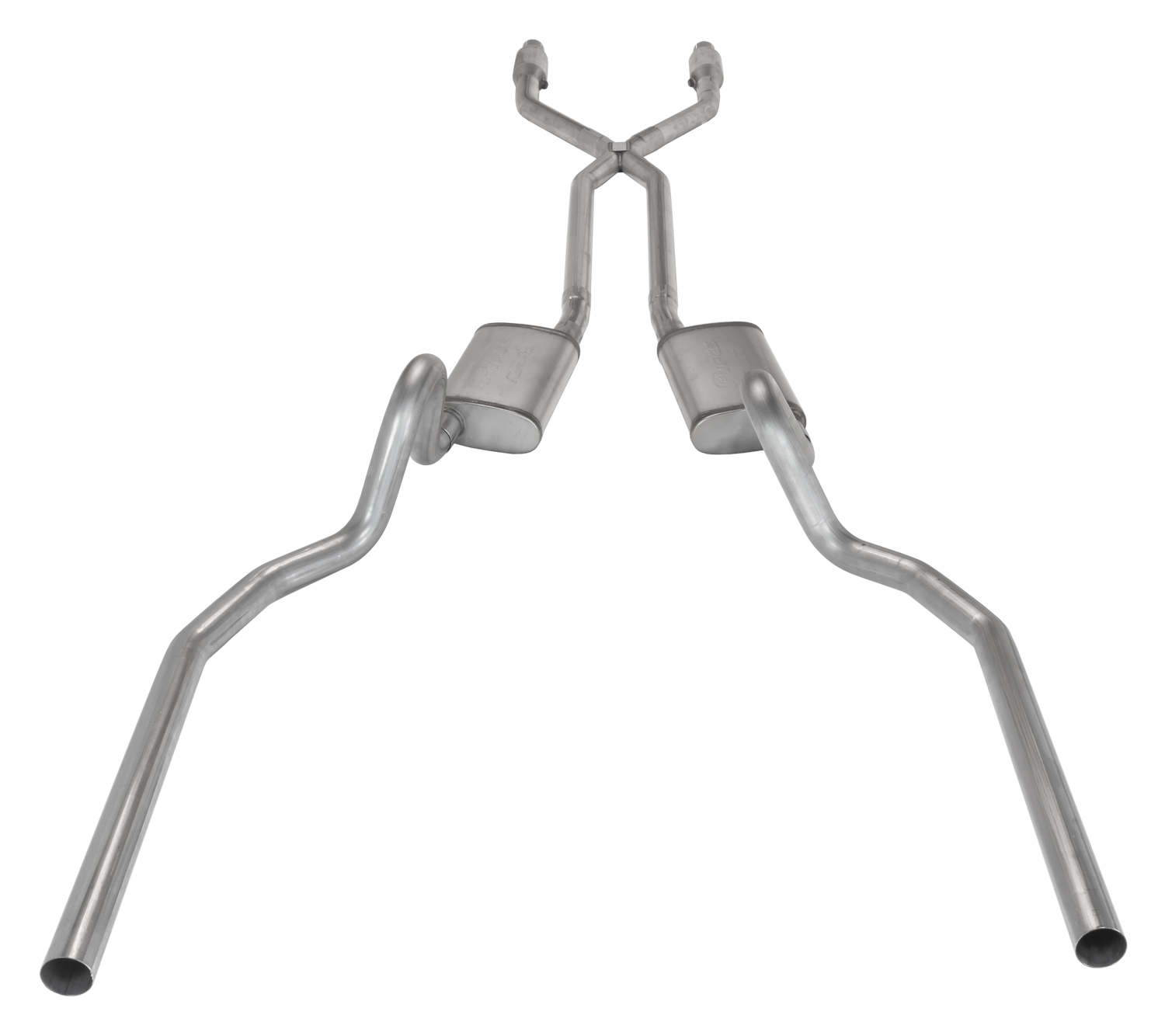 Pypes SGG922RE - Crossmember Back w/X-Pipe Exhaust System 78-88 El Camino SS Split Rear Dual Exit 2.5 in Intermediate And Stainless Steel Tail Pipe Race Pro Muffler/Hardware Incl Tip Not Incl Catalytic Converter Incl Exhaust Pypes SGG922RE - Crossmember Back w/X-Pipe Exhaust System 78-88 El Camino SS Split Rear Dual Exit 2.5 in Intermediate And Stainless Steel Tail Pipe Race Pro Muffler/Hardware Incl Tip Not Incl Catalytic Converter Incl Exhaust