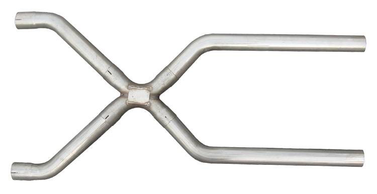 Pypes XVA10 - 2.5 Inch Universal X-Pipe Crossover Exhaust Kit 409 Stainless  Performance Exhaust
