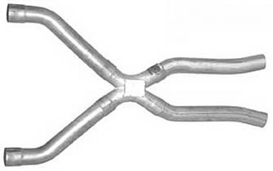 Pypes XGG10 - Exhaust X-Pipe Kit Intermediate Pipe 2.5 in Crossover Incl Special Angled Rear Legs Natural 409 Stainless Steel Exhaust Pypes XGG10 - Exhaust X-Pipe Kit Intermediate Pipe 2.5 in Crossover Incl Special Angled Rear Legs Natural 409 Stainless Steel Exhaust