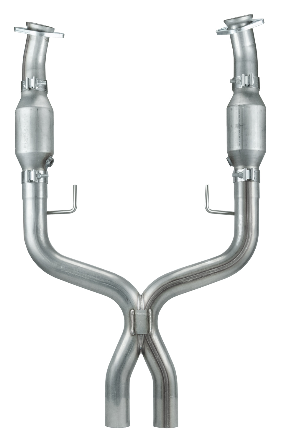 Pypes XFM55E - Exhaust X Pipe Catted For Long Tubes 05-10 Mustang 2.5 in X-Pipe Hardware Incl Natural 409 Stainless Steel  Exhaust