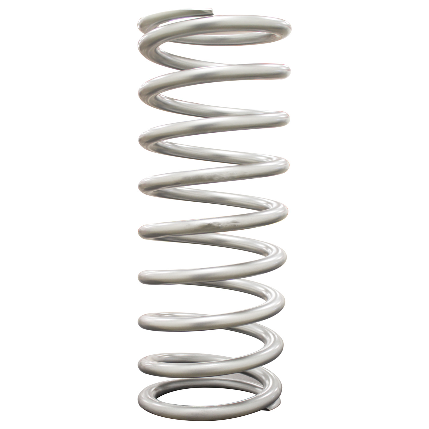 QA1 12HT350 - 2-1/2in ID High Travel Spring - 12in Length x 350lbs/in - Silver Powder Coated