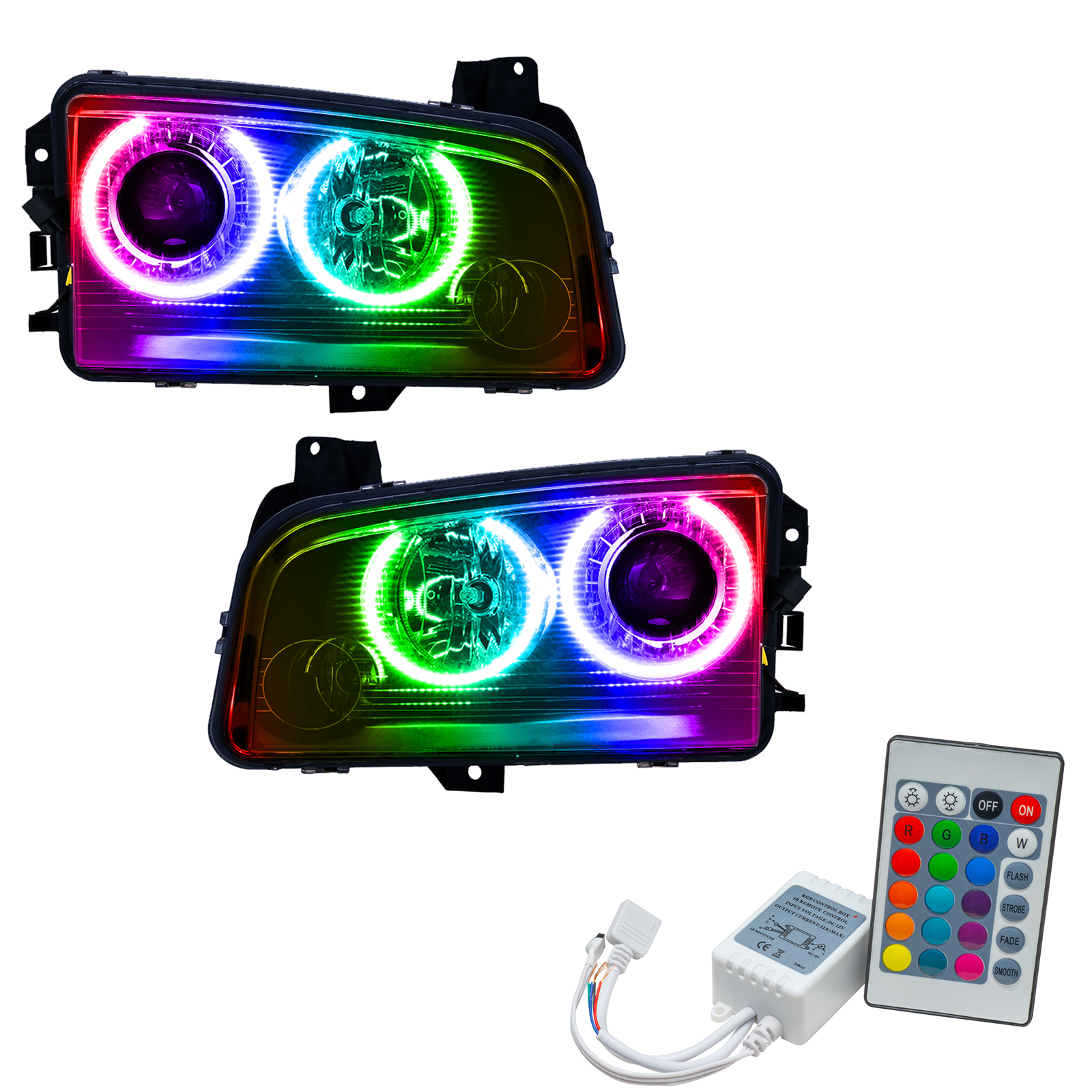 ORACLE Lighting 8179-504 - 08-10 Dodge Charger SMD HL (HID) - ColorSHIFT w/ Simple Controller