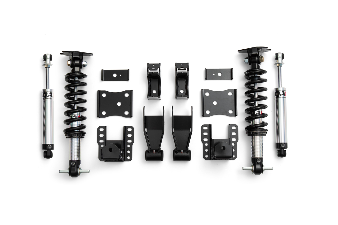 QA1 LK01-GMT03 - 07-18 Chevrolet Silverado 1500 2WD 4-6in Lowering Kit - Single Adj