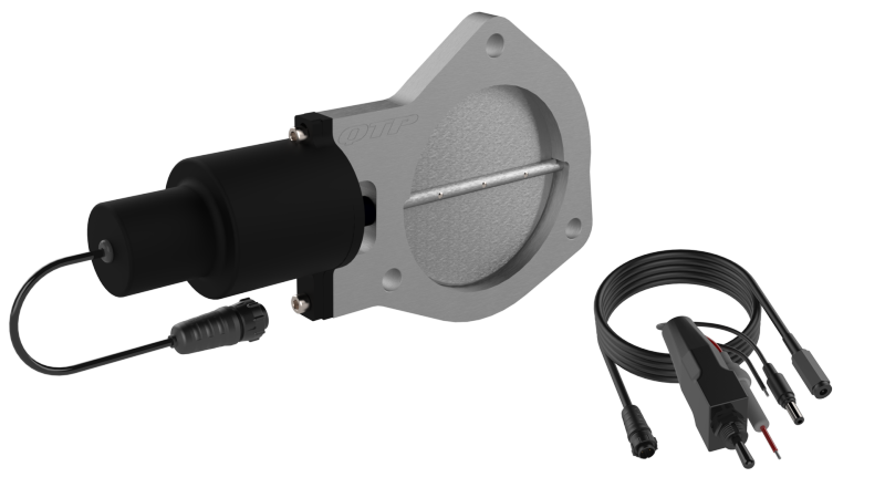 QTP QTEC40F - 4in Bolt-On QTEC Electric Cutout Valve w/Flange - Single