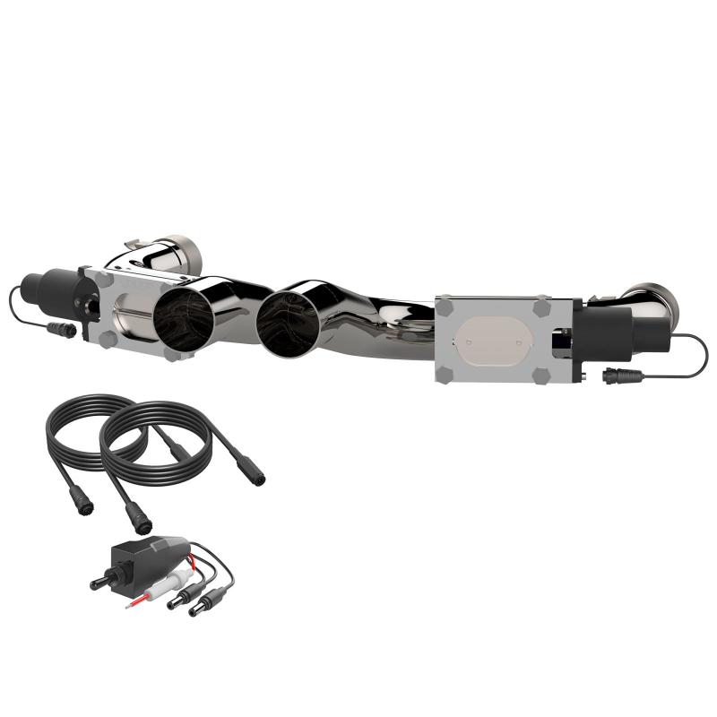 QTP 530115 - 2015-2023 Dodge Challenger,Charger & Chrysler 300C 6.2,6.4L  Aggressor Cutout Pipes