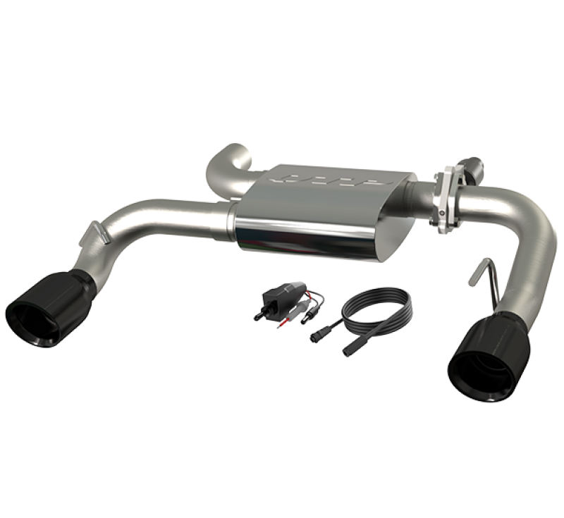 QTP 440521B - 2021-2024 Ford Bronco  Screamer Axle Back Black Tips