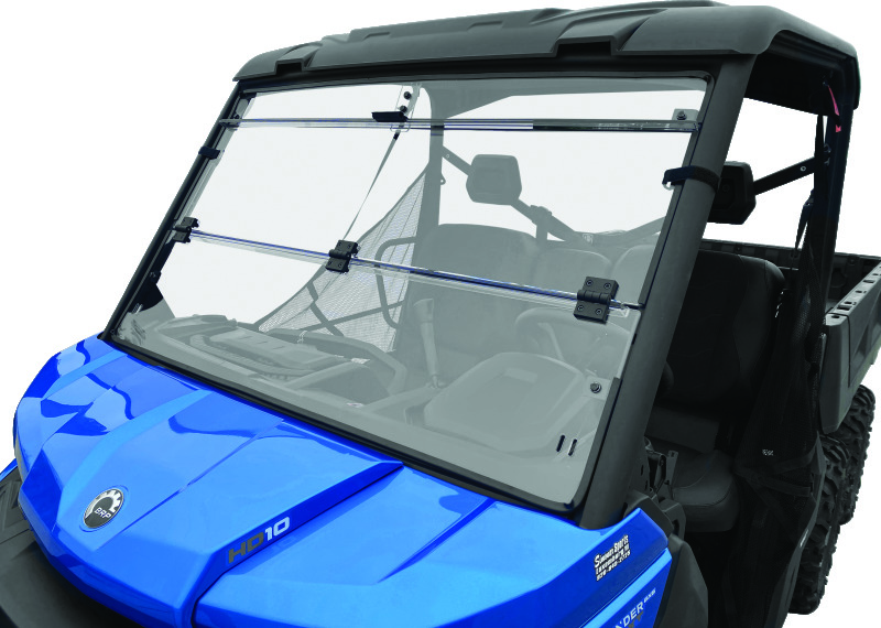 QuadBoss 375784 - 16-22 Can-Am Defender HD10 Windbreak Folding Windshield