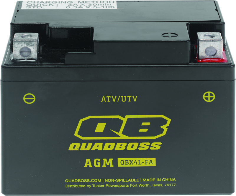 QuadBoss 401375 - Maintenance-Free AGM Battery QBX4L-FA