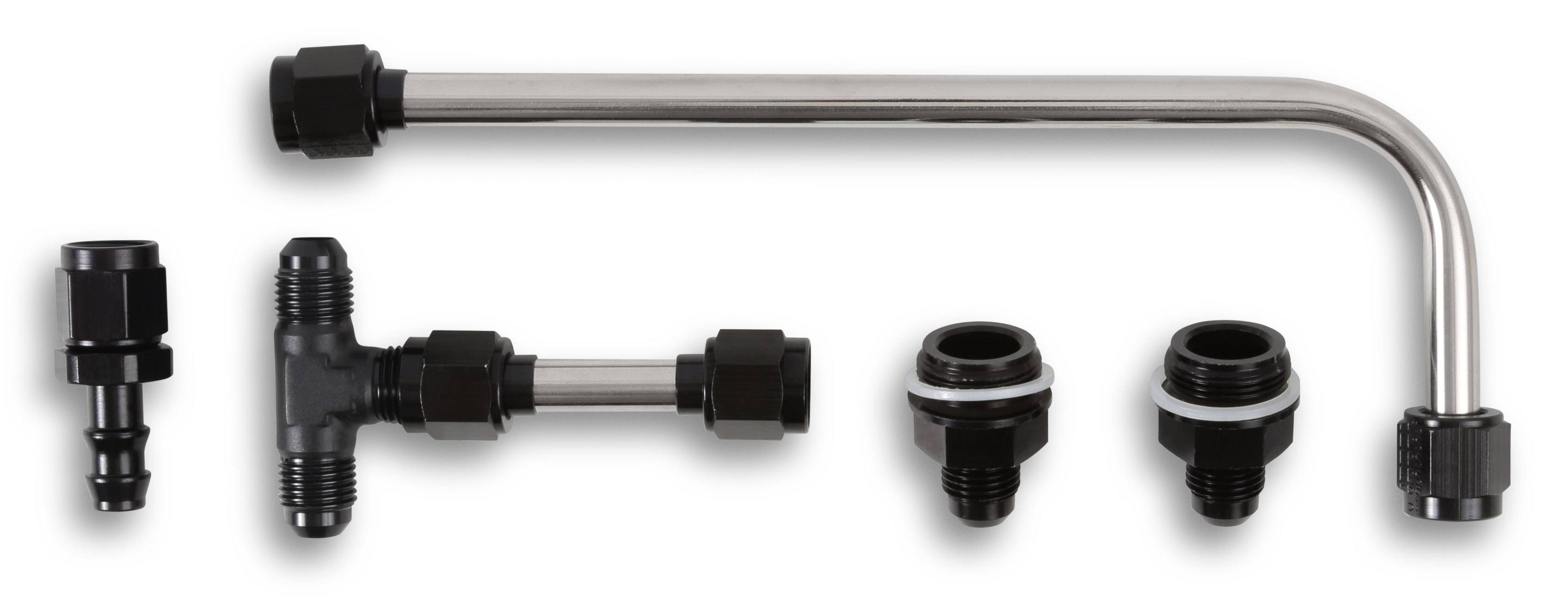 Quick Fuel Technology 34-600SL-BLKQFT - Dual Feed Fuel Line #6AN (Slayer Series - Black)