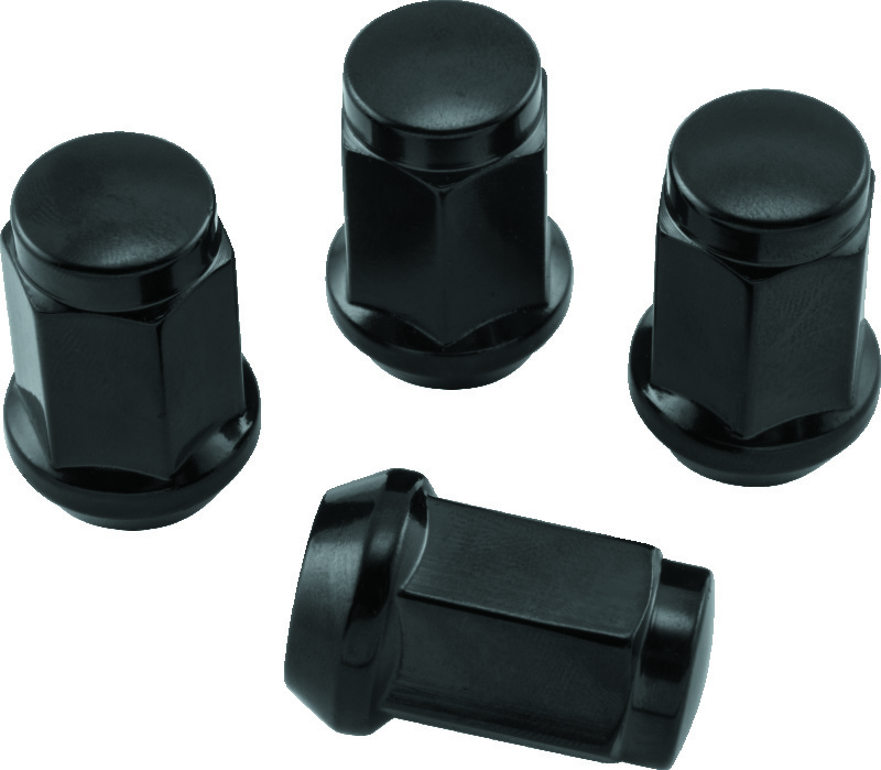QuadBoss 608931 - Lug Nuts 12x1.25 - 17mm-Od - Black - Box of 4