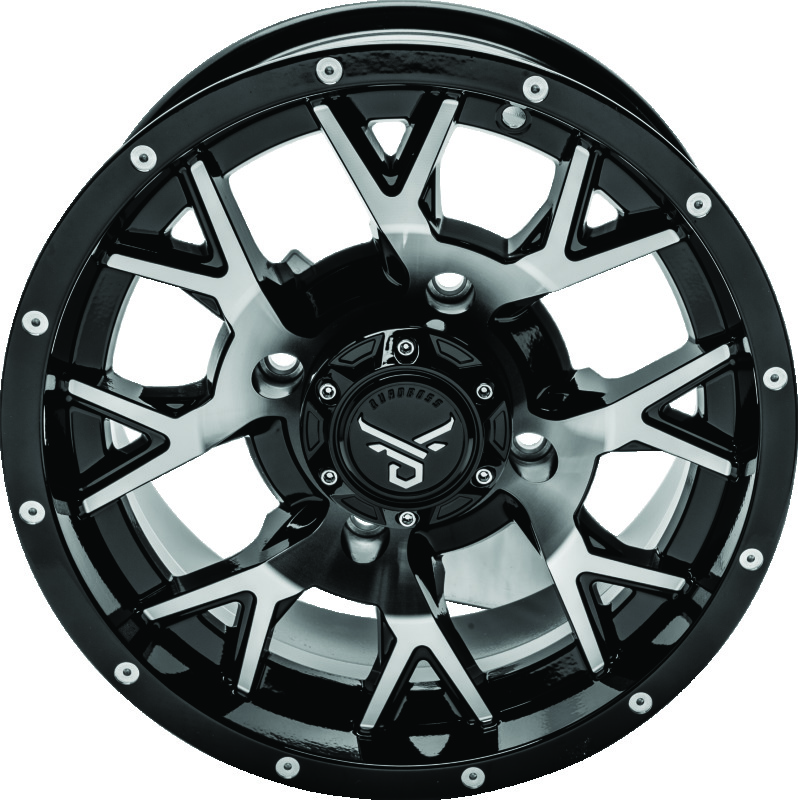 QuadBoss 608575 - Barbwire 14X7 - 5+2 - 4/137 - Black Machined QuadBoss 608575 - Barbwire 14X7 - 5+2 - 4/137 - Black Machined