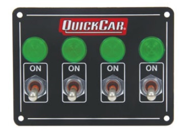 QuickCar 50-718 - Accessory Panel 4 Switch w/Pilot Weatherproof