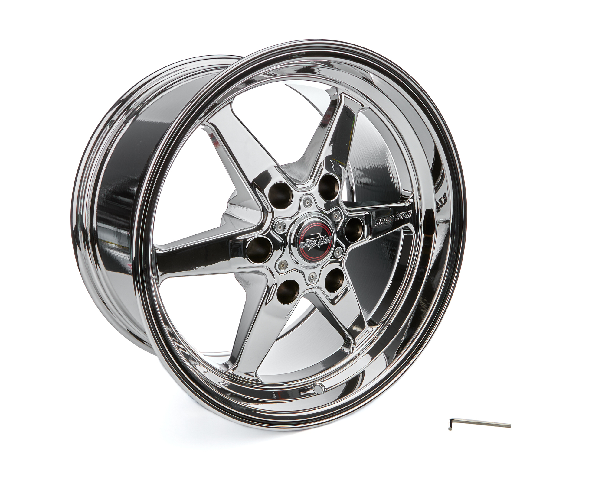 Race Star 93-795852C - 93 Truck Star 17x9.50 6x5.50bc 6.13bs Direct Drill Chrome Wheel