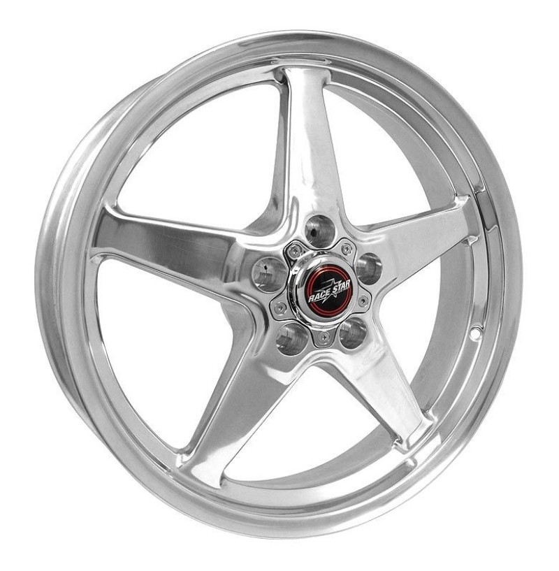 Race Star 92-850445DP - 92 Drag Star 18x5 5x115bs 2.125bc Direct Drill Polished Wheel