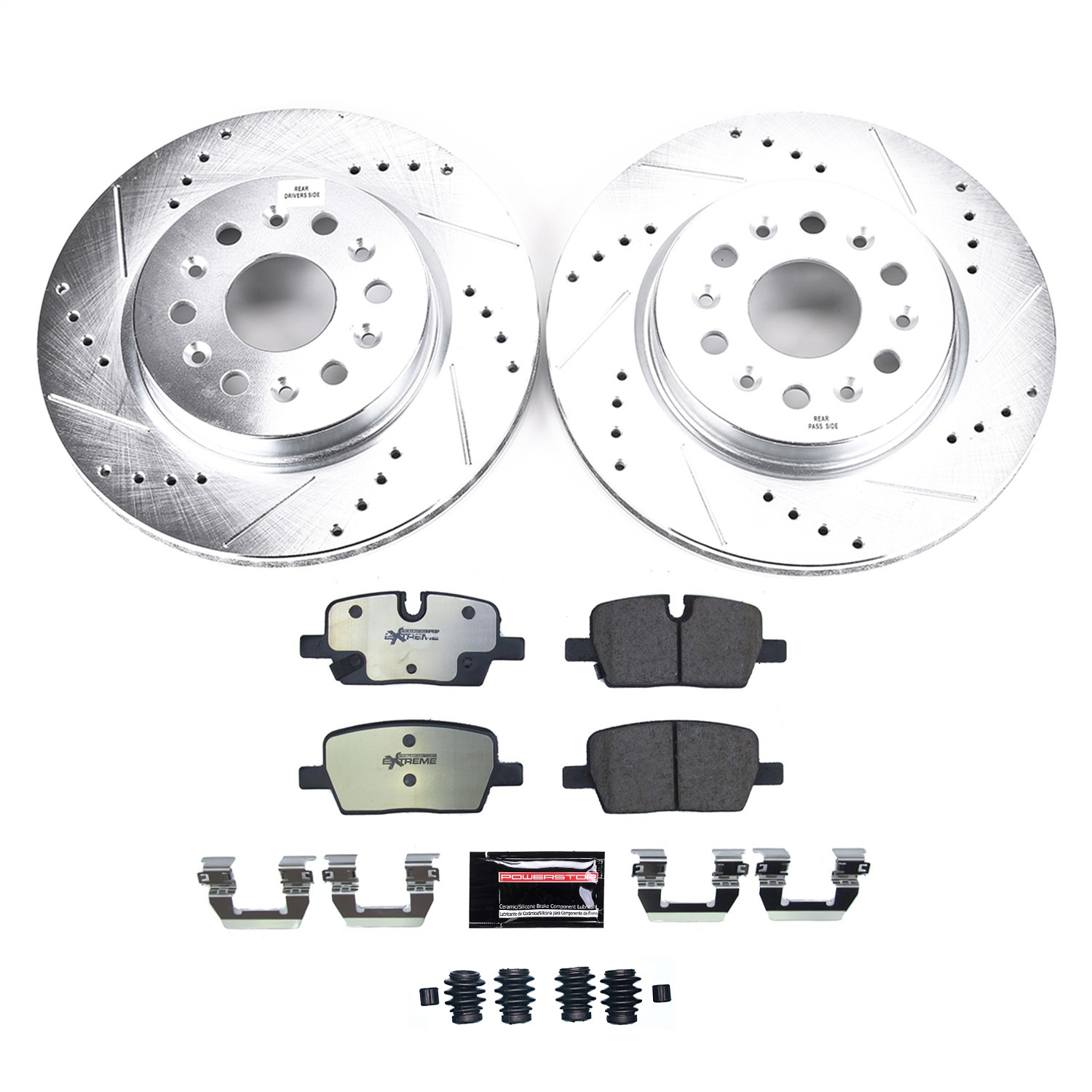 PowerStop K8683-36 - Power Stop 2021 GMC Acadia Rear Z36 Truck & Tow Brake Kit PowerStop K8683-36 - Power Stop 2021 GMC Acadia Rear Z36 Truck & Tow Brake Kit