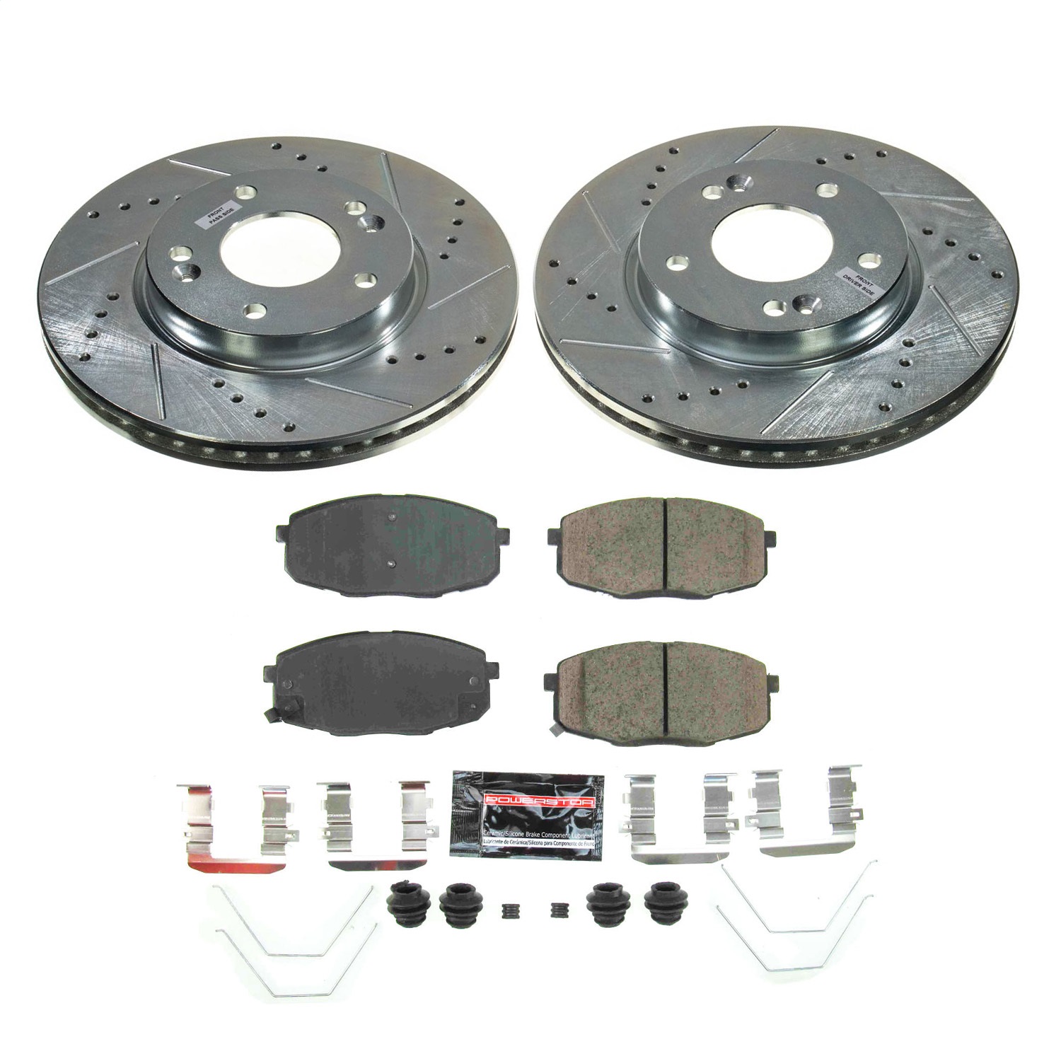 PowerStop K8749 - Power Stop 19-21 Kia Forte Front Z23 Evolution Brake Kit