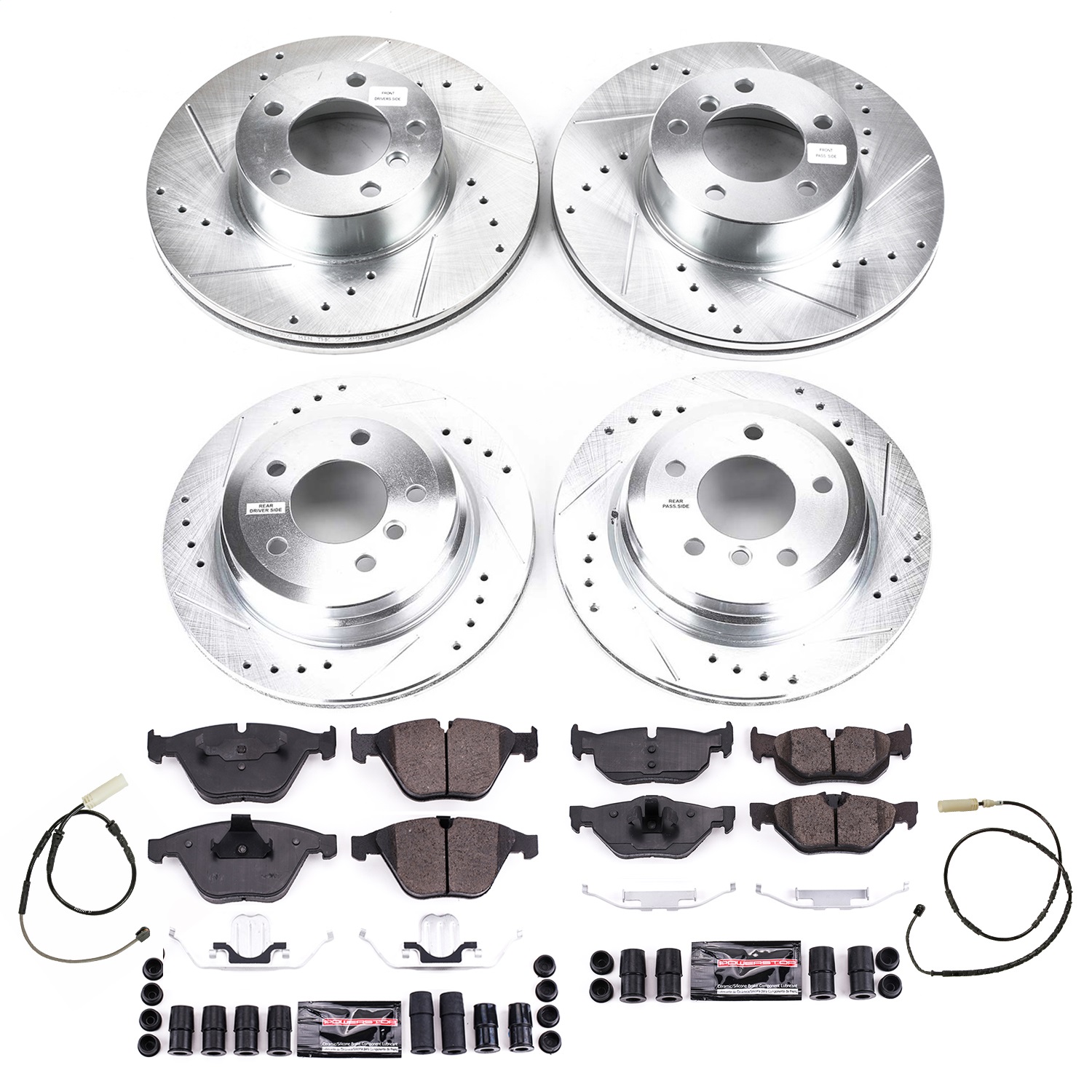 PowerStop K8882 - Power Stop 11-13 BMW 328i Front & Rear Z23 Evolution Brake Kit