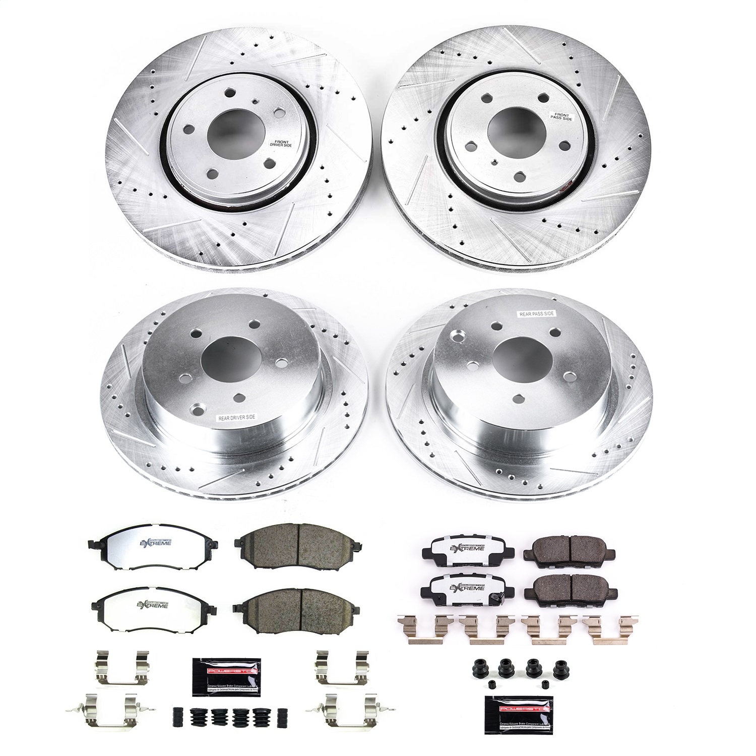 PowerStop K8878-26 - Z26 Street Performance Ceramic Brake Pad and Drilled/Slotted Rotor Kit