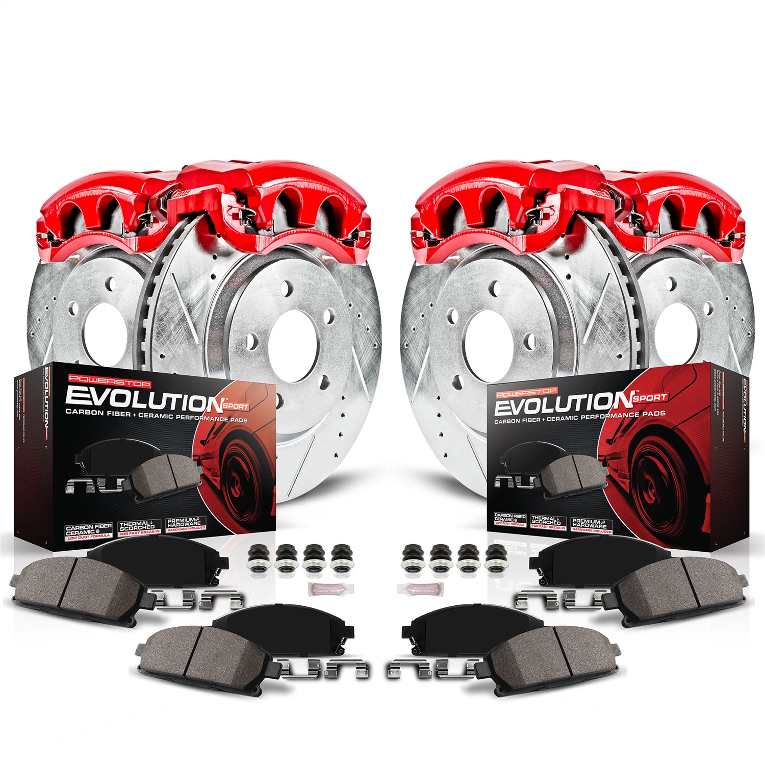 PowerStop KC1420 - Power Stop 03-07 Cadillac CTS Front & Rear Z23 Evolution Sport Brake Kit w/Calipers PowerStop KC1420 - Power Stop 03-07 Cadillac CTS Front & Rear Z23 Evolution Sport Brake Kit w/Calipers