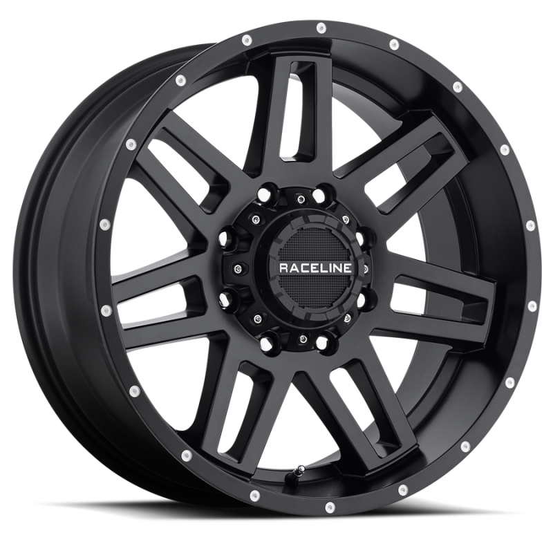 Raceline 931B-78572+18 - 931B Injector 17x8.5in / 6x120/6x139.7 BP / 18mm Offset / 78.1mm Bore - Satin Black Wheel