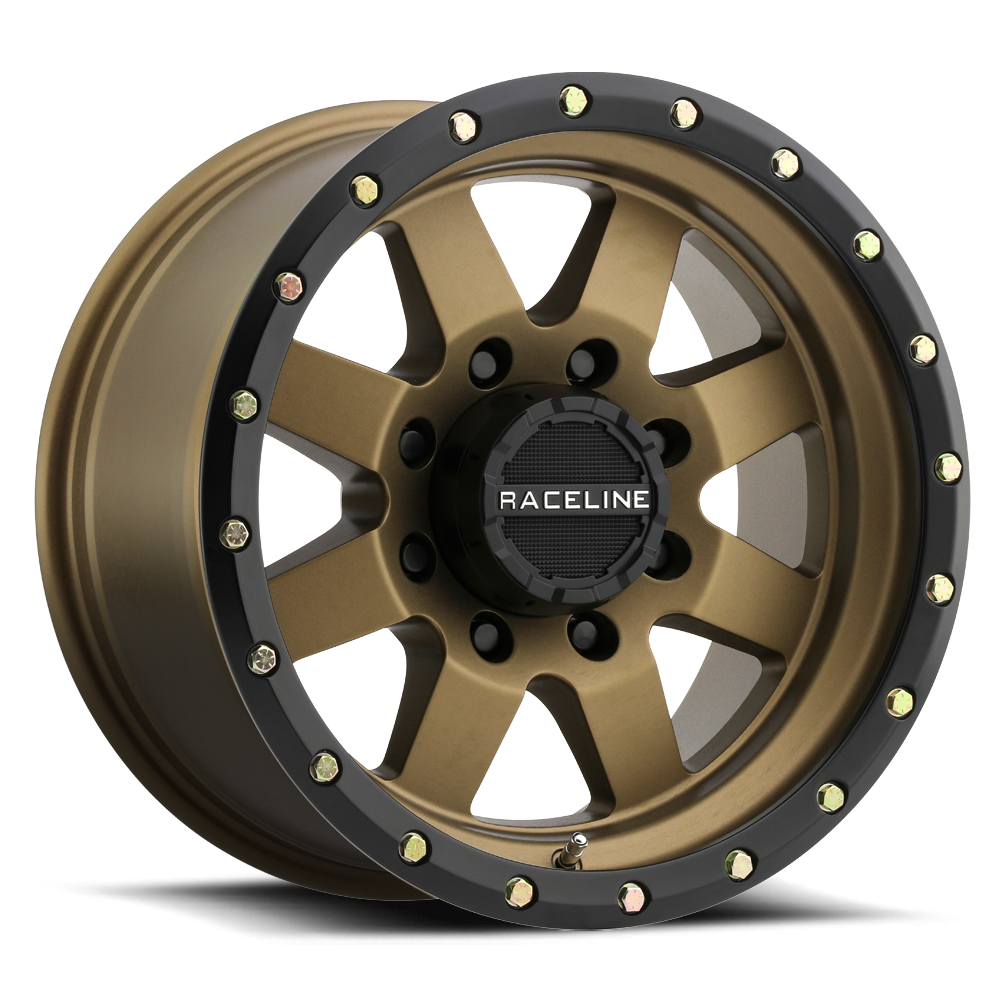 Raceline 935BZ-79060-00 - 935BZ Defender 17x9in / 6x139.7 BP / 0mm Offset / 107.95mm Bore - Bronze Wheel