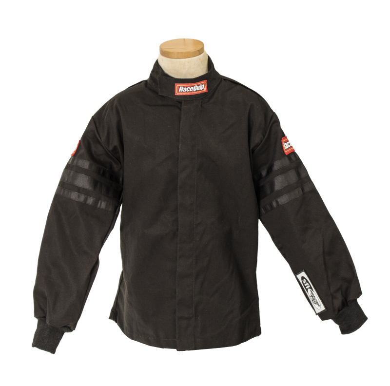 Racequip 1969992 - Black Trim SFI-1 JR. Jacket - KSmall