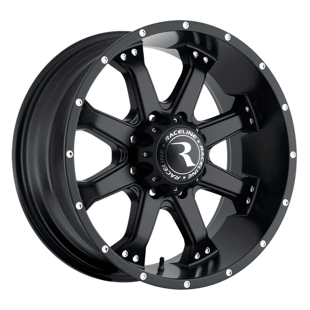 Raceline 991B-79055-00 - 991B Assault 17x9in / 5x139.7 BP / 0mm Offset / 106.5mm Bore - Satin Black Wheel