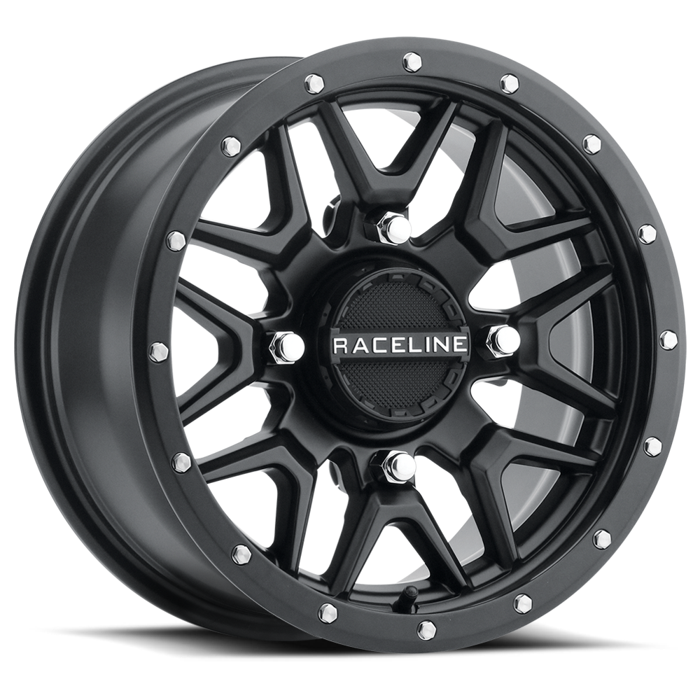 Raceline A94B-47011+10 - A94B Krank 14x7in / 4x110 BP / 10mm Offset / 83.8mm Bore - Satin Black Wheel