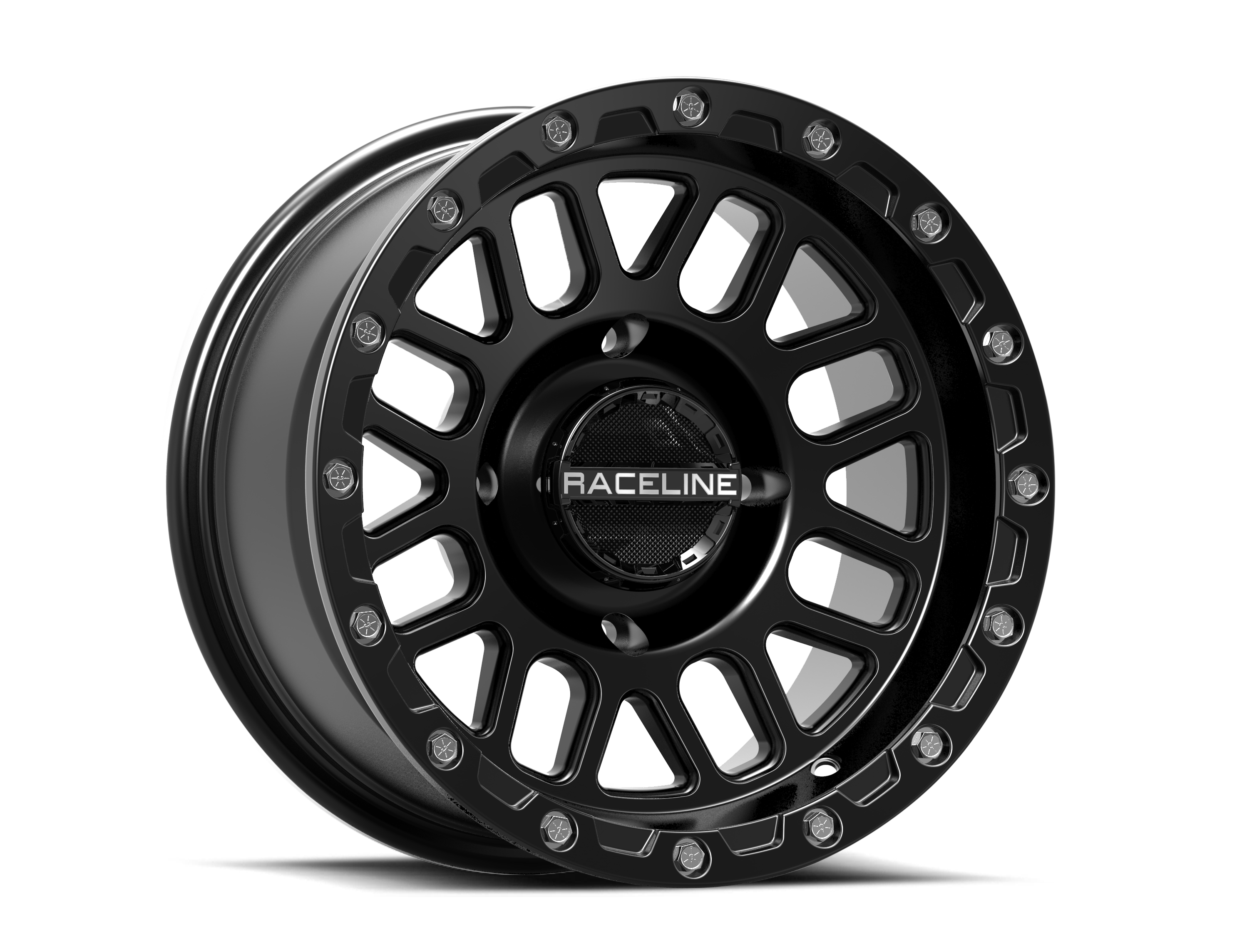 Raceline A93B-47037+38 - A92B Podium 14x7in / 4x137 BP / 38mm Offset / 110.18mm Bore - Satin Black Beadlock Wheel Raceline A93B-47037+38 - A92B Podium 14x7in / 4x137 BP / 38mm Offset / 110.18mm Bore - Satin Black Beadlock Wheel