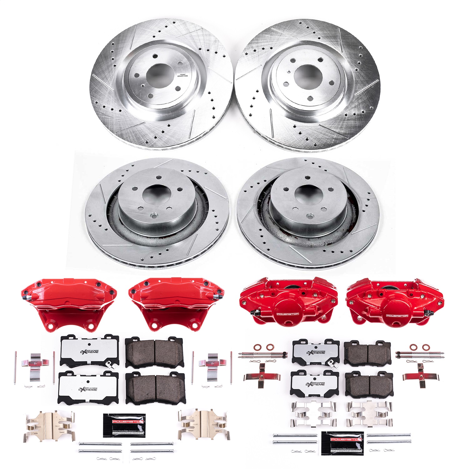 PowerStop KC4138B-26 - Power Stop 2009 Nissan 350Z Front and Rear Z26 Street Kit w/Cals PowerStop KC4138B-26 - Power Stop 2009 Nissan 350Z Front and Rear Z26 Street Kit w/Cals