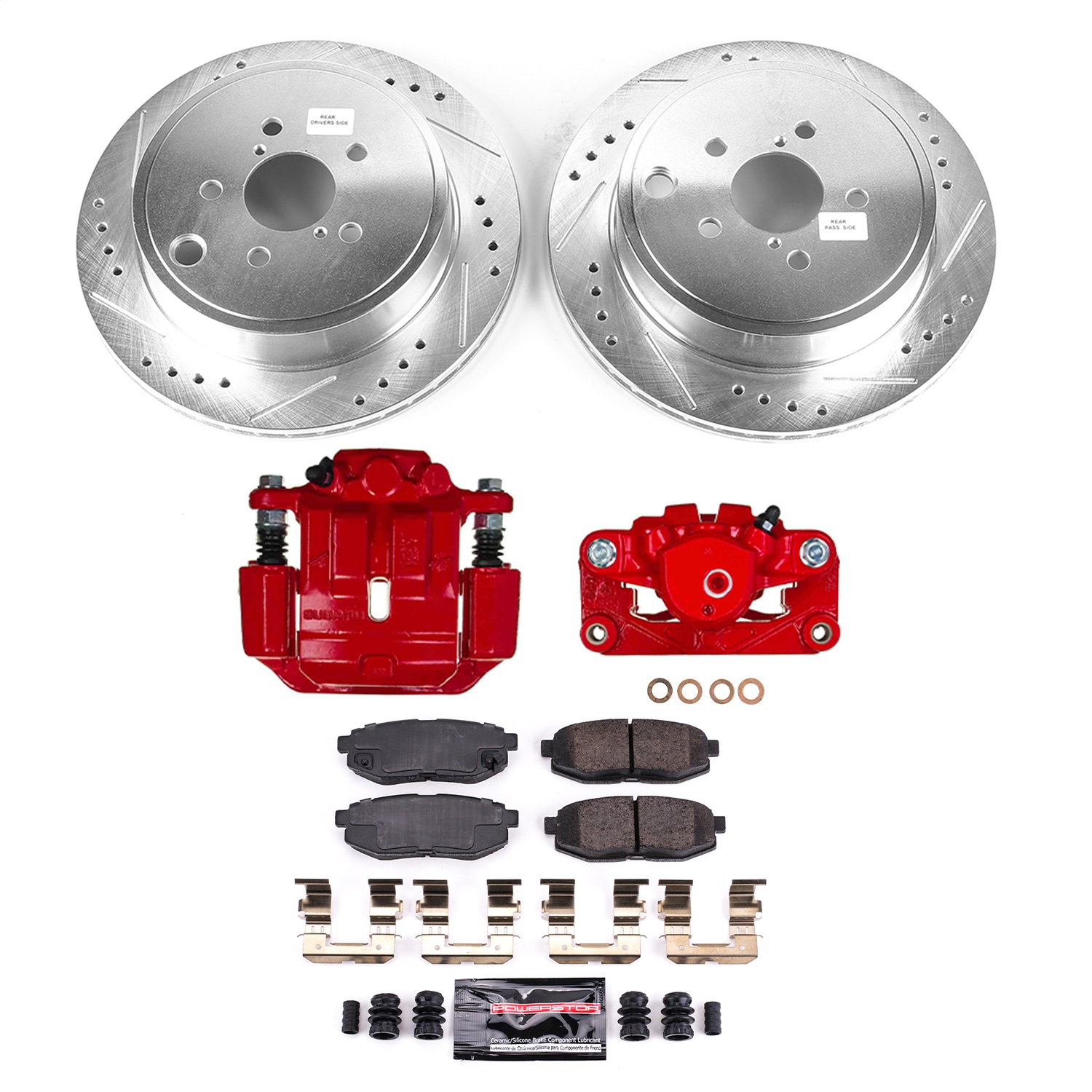 PowerStop KC5883A - Power Stop 10-14 Subaru Outback Rear Z23 Evolution Kit w/Calipers PowerStop KC5883A - Power Stop 10-14 Subaru Outback Rear Z23 Evolution Kit w/Calipers
