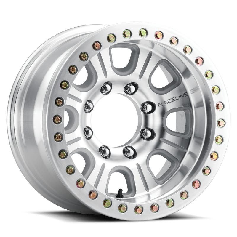 Raceline RT233-79512-32 - RT233 Monster 17x9.5in / 5x114.3 BP / -32mm Offset / 83.82mm Bore - Machined Beadlock Wheel
