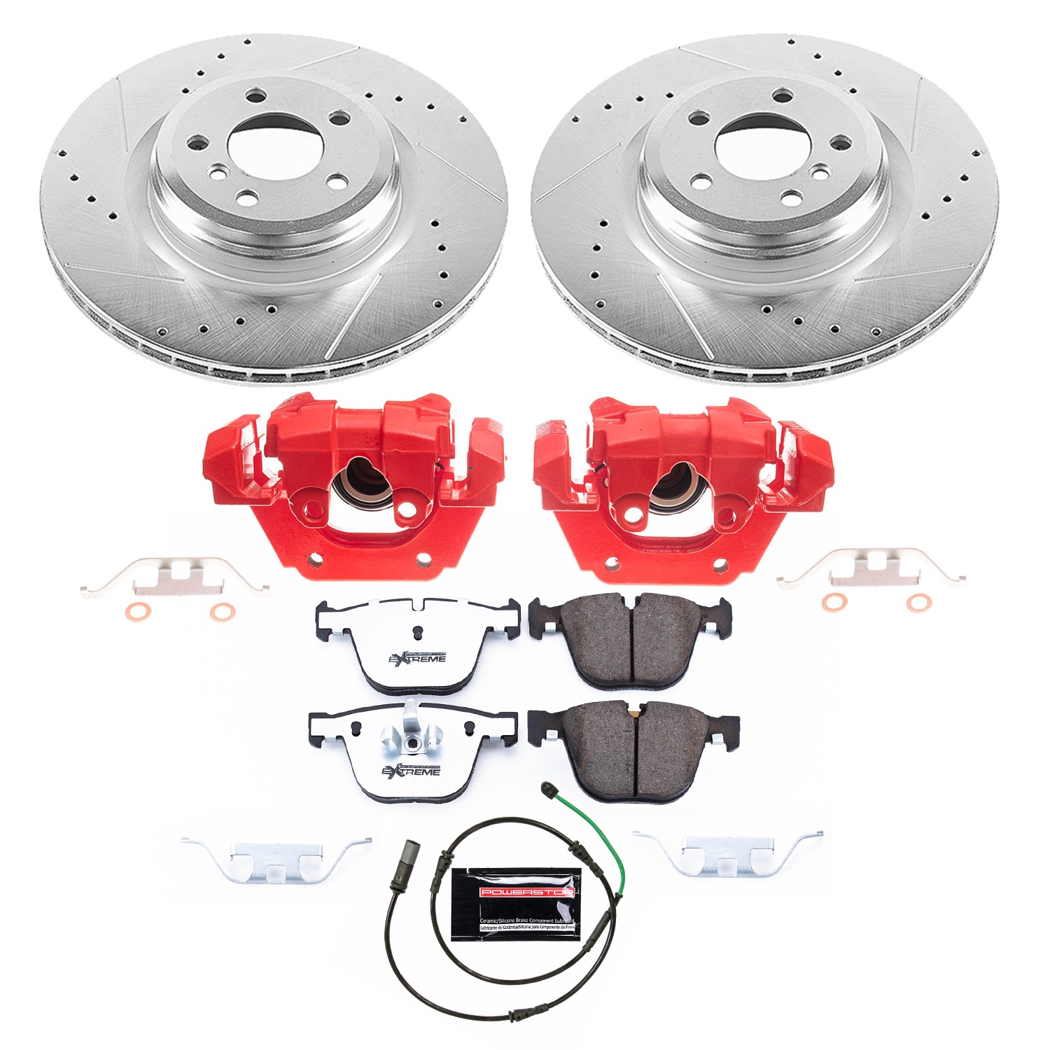 PowerStop KC6416-26 - Power Stop 15-17 BMW 550i GT xDrive Rear Z26 Street Kit w/Cals