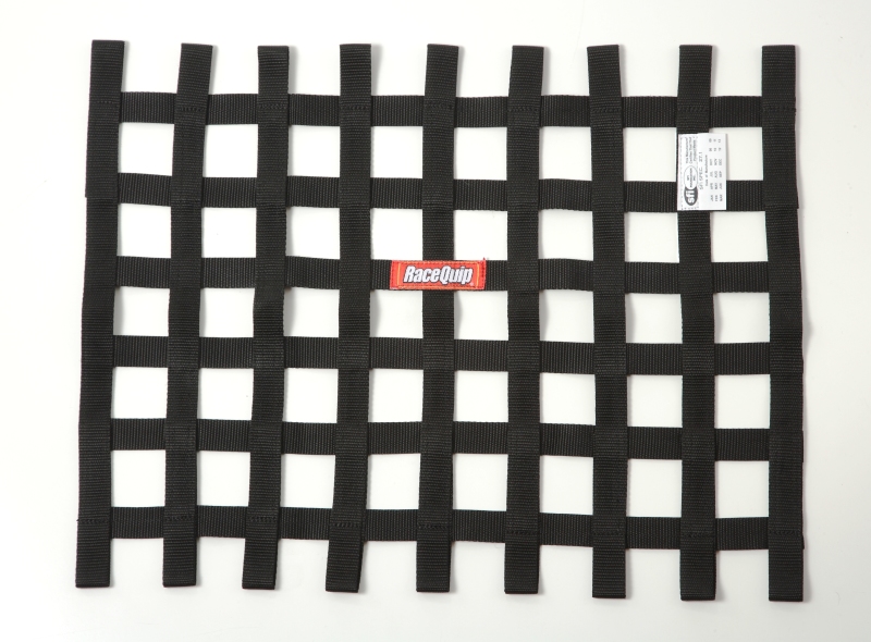 Racequip 725005 - Black 18in H x 24W SFI Ribbon Window Net