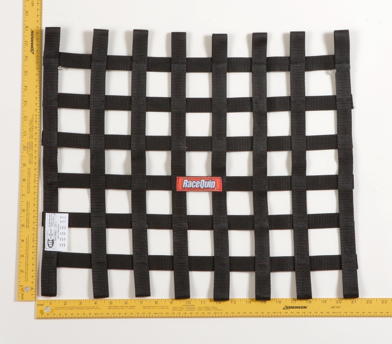 Racequip 726004 - Black 18 X 21 SFI Ribbon Net
