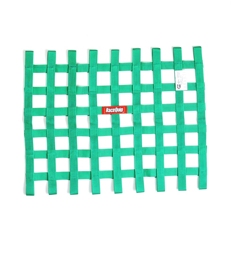 Racequip 725075 - Green SFI Ribbon Window Net Racequip 725075 - Green SFI Ribbon Window Net