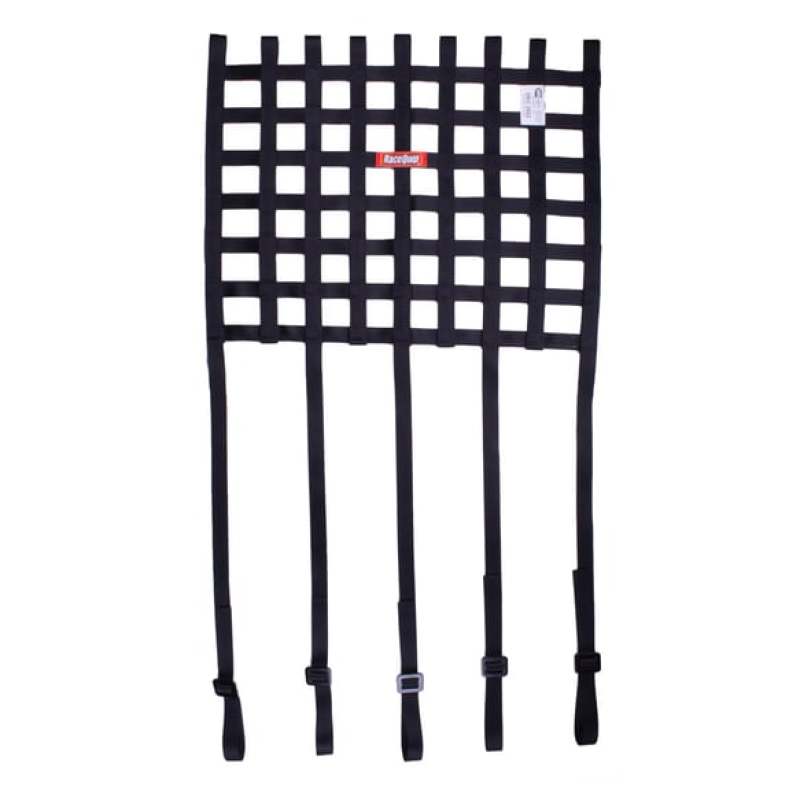 Racequip 825003 - Ribbon Style Race Car Window Net w/1In Mounting Straps / SFI 27.1 Certified Blk 18 H X 18 W Racequip 825003 - Ribbon Style Race Car Window Net w/1In Mounting Straps / SFI 27.1 Certified Blk 18 H X 18 W
