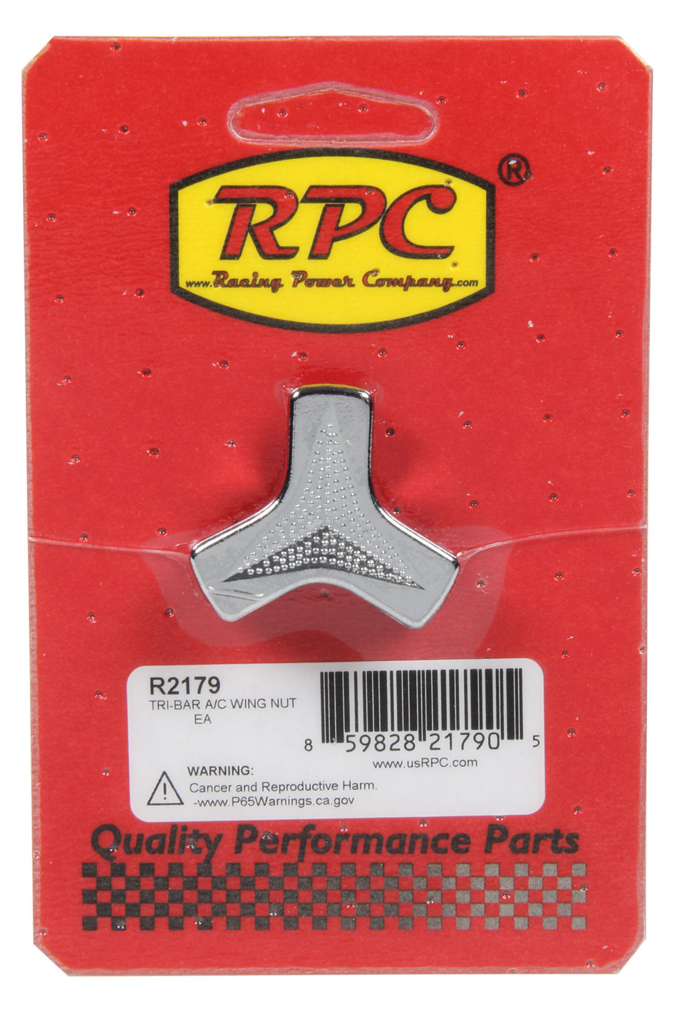 Racing Power Company R2179 - Tri-Bar A/C Wing Nut