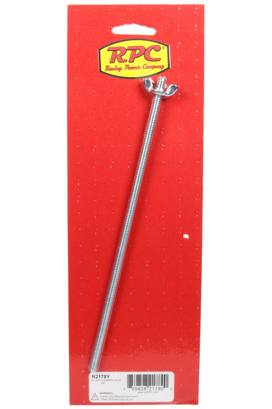 Racing Power Company R2178Y - 9In Air Cleaner Stud 1/4 -20