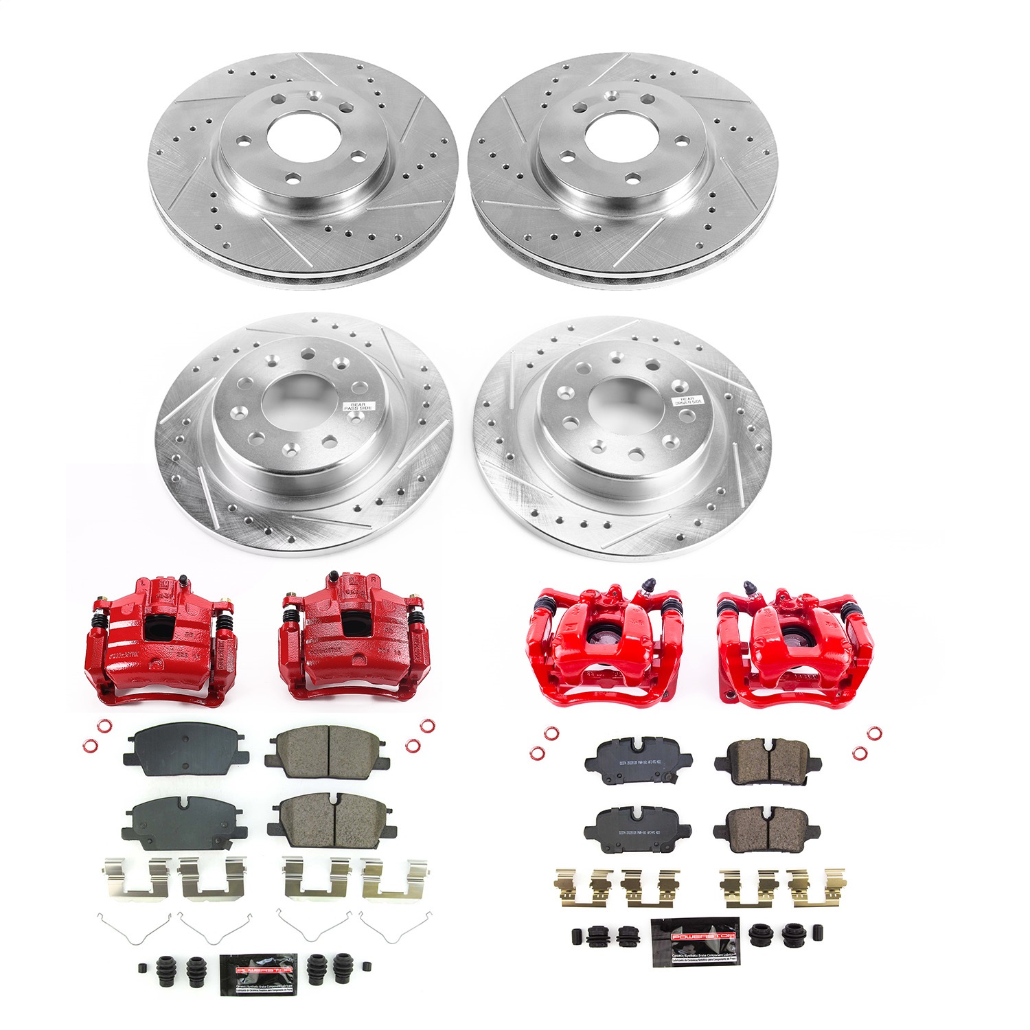 PowerStop KC8799 - Power Stop 2021 Chevrolet Malibu Front & Rear Z23 Evolution Kit w/Calipers PowerStop KC8799 - Power Stop 2021 Chevrolet Malibu Front & Rear Z23 Evolution Kit w/Calipers