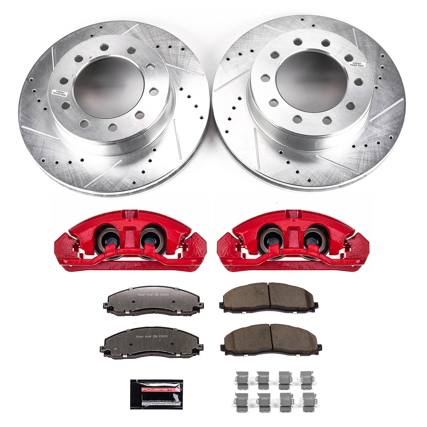 PowerStop KC8029-36 - Power Stop 2016 Ford F-350 Super Duty Front Z36 Truck & Tow Kit w/Cals PowerStop KC8029-36 - Power Stop 2016 Ford F-350 Super Duty Front Z36 Truck & Tow Kit w/Cals
