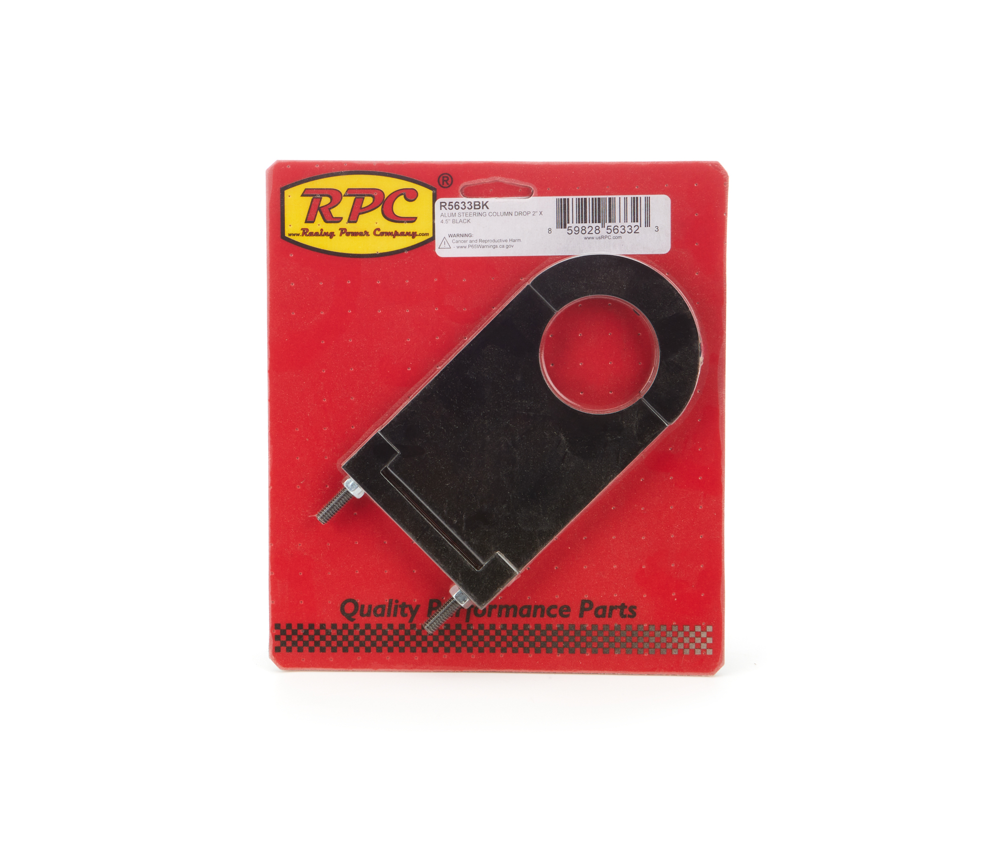Racing Power Company R5633BK - Aluminum Steering Column Drop 2in x 4.5in Black