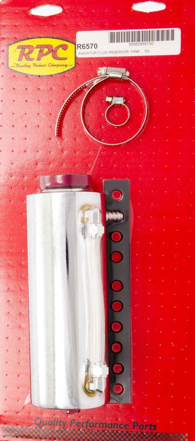 Racing Power Company R6570 - Chrome Radiator Fluid Reservor Tank