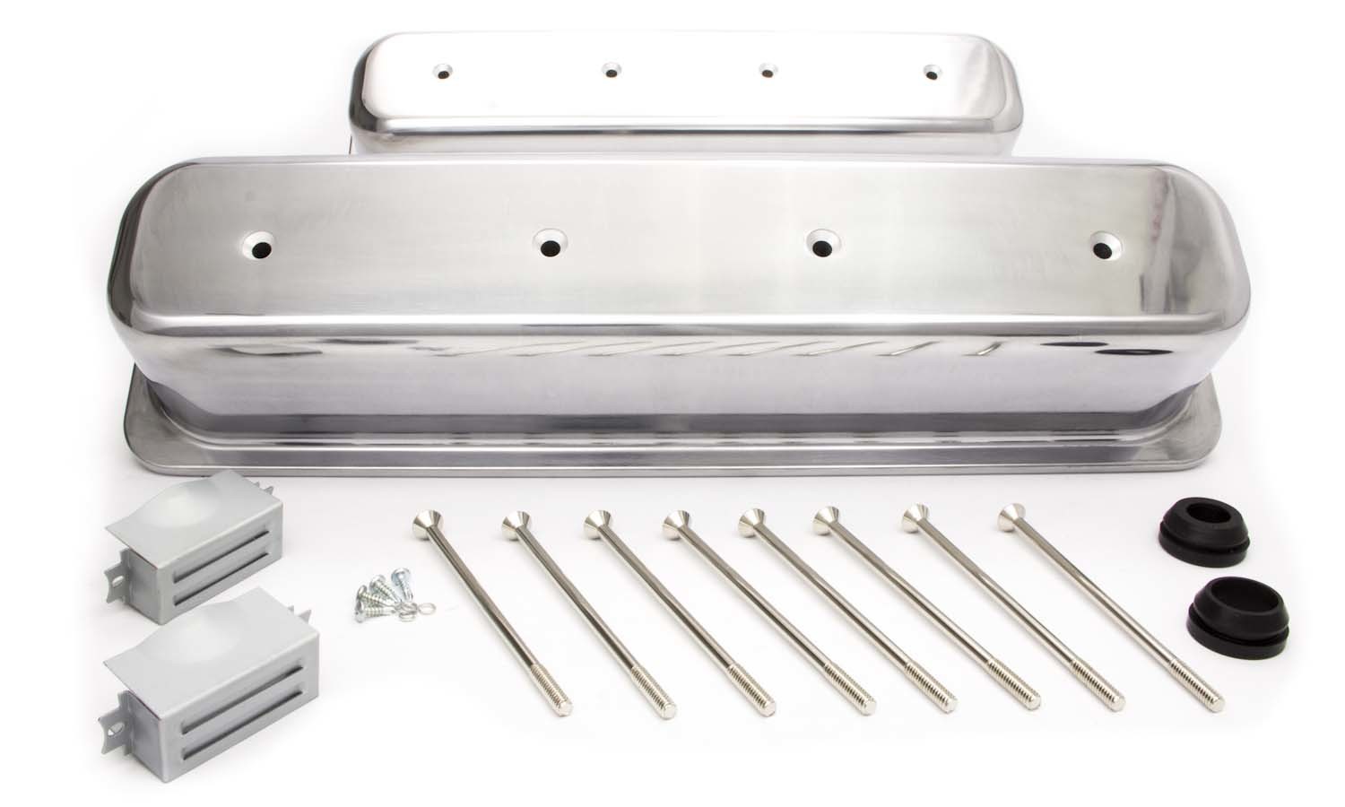 Racing Power Company R6046 - SBC Alum Tall Center Bolt V/C Plain Polished