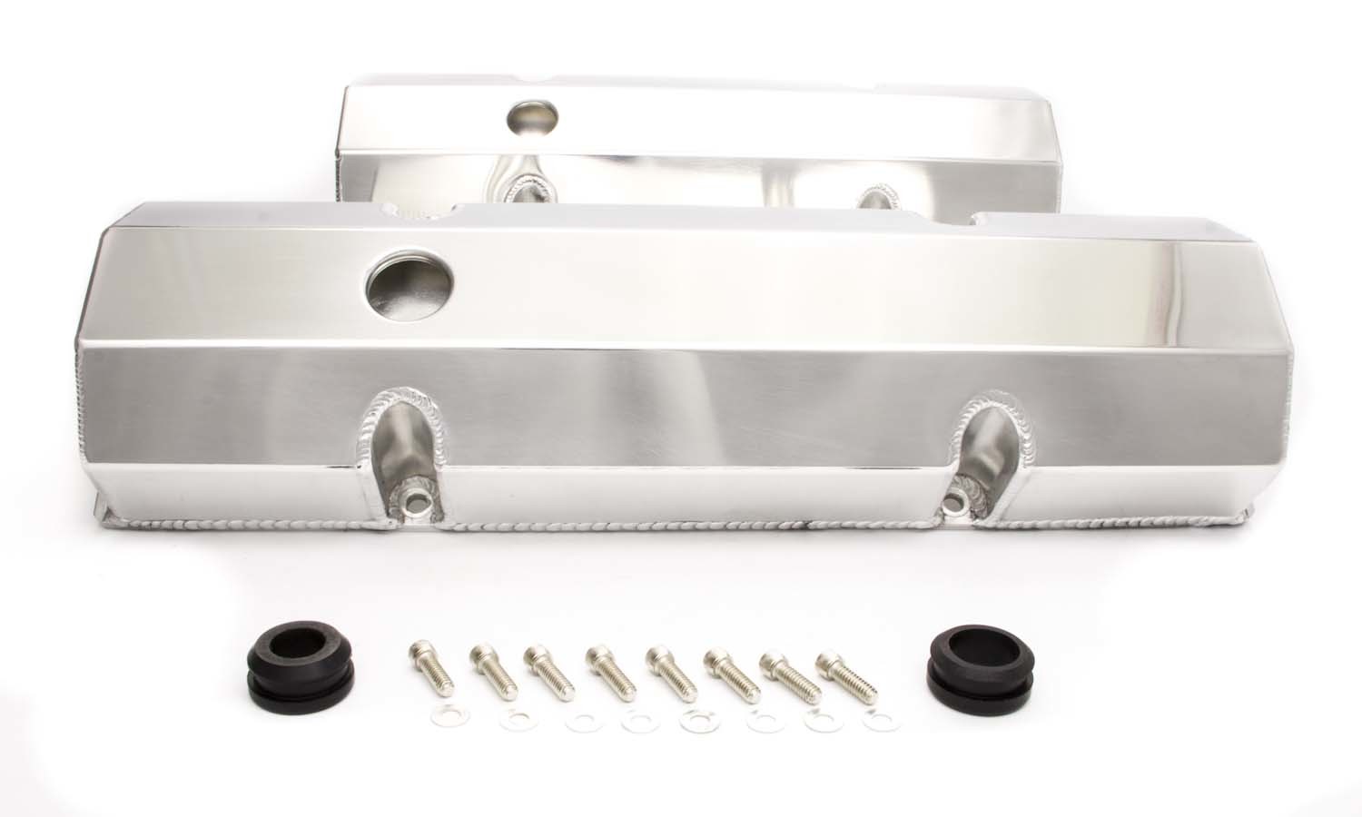 Racing Power Company R6145POL - SBC Alum Fabricated Tall V/C Polished