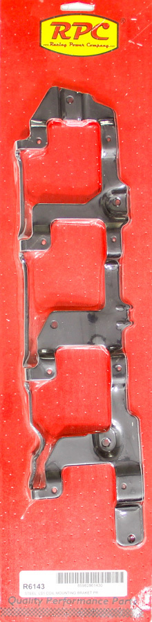 Racing Power Company R6143 - LS Coil Mounting Bracket Pair Black Steel