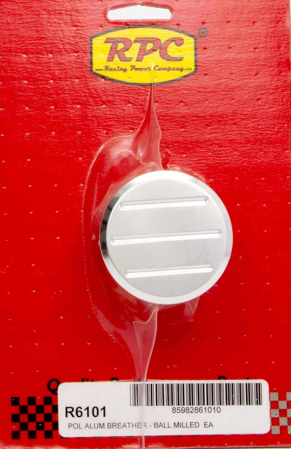 Racing Power Company R6101 - Alum Ball Milled Push In Breather Polished Racing Power Company R6101 - Alum Ball Milled Push In Breather Polished