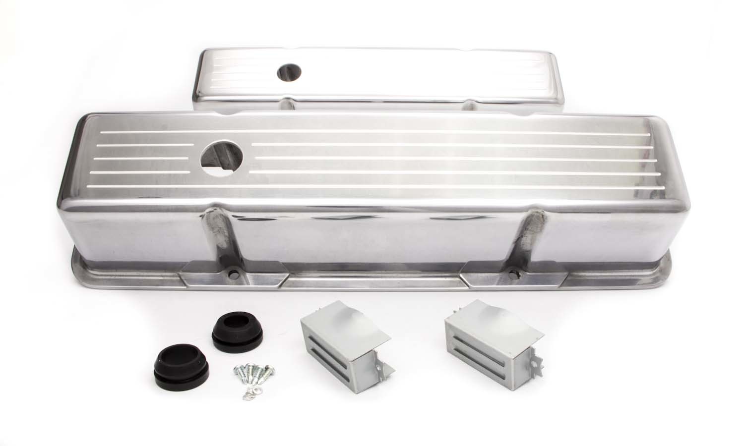 Racing Power Company R6130 - SBC Alum Tall V/C Ball Milled Polished