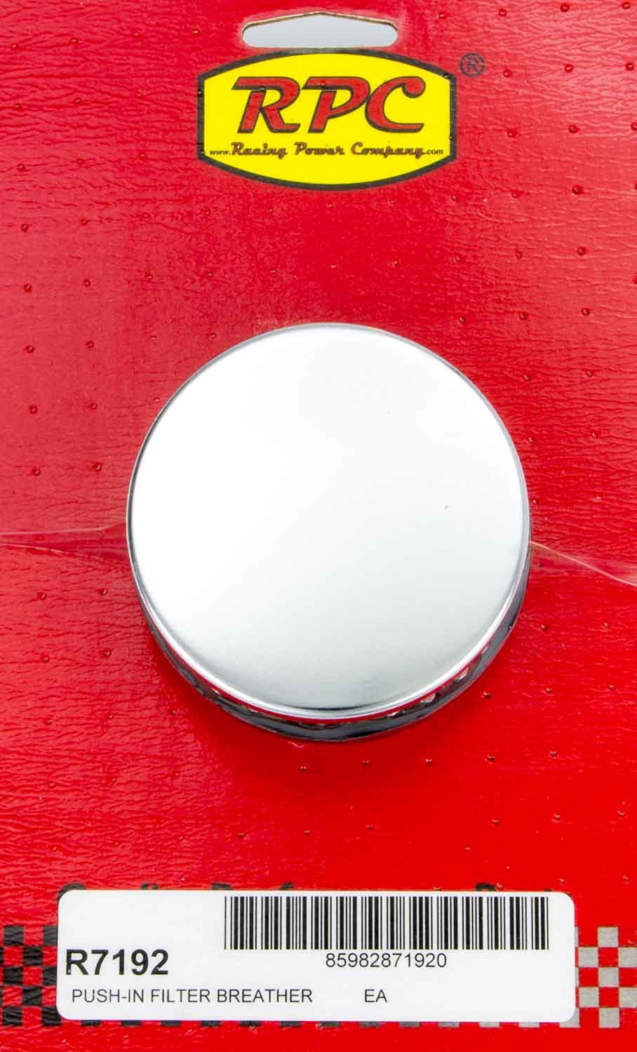 Racing Power Company R7192 - Chrome Push In Breather w/o Shield 2in Tall Each