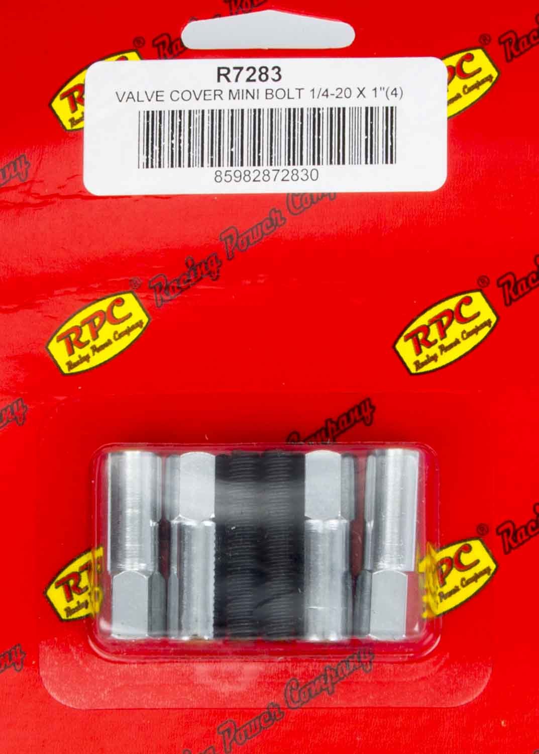 Racing Power Company R7283 - Chrome V/C Mini Bolt (4) 1 3/8in x 1/4-20 Thread